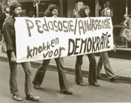 Studentenprotest in Groningen